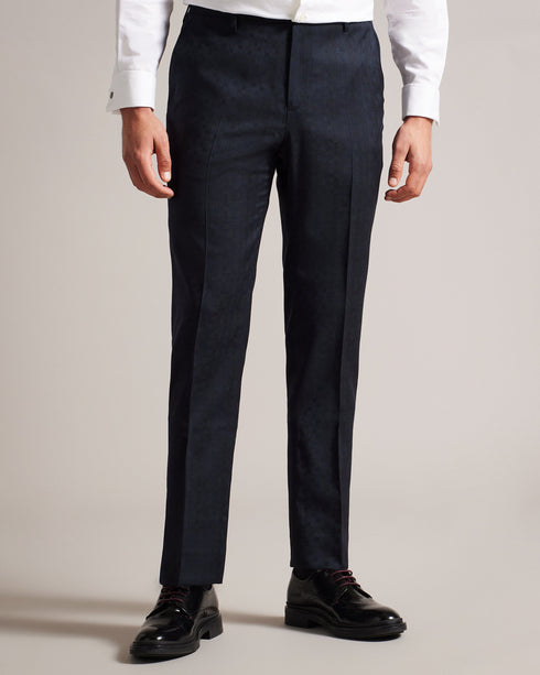 OWENT-Trousers-Slim Jacquard Check Suit Trousers- Ted Baker Romania